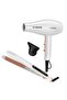 3-Piece Professional Hair Dryer With Straightener Set white - 4