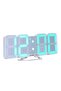 3D Wireless Remote Digital LED Alarm Clock Plastic White 226grams - 3