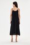 Black Italian 100% Linen Dress with Tassel Collar and Adjustable Straps, Size 38 - 44 - 6