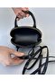 Women's Patent Leather Half Moon Hand and Shoulder Bag – Vintage Y2K Baguette Model - 6
