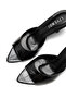 Vienza Women's Black Crocodile Open-Toe 8.5 cm Thin Heeled Mule Slippers - 2