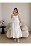 Scalloped Strappy Lace Long Dress - 4