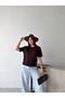 Premium Viscose Crew Neck Comfortable Fit Short Sleeve Flexible Summer Knitwear Blouse - 2