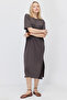 Women's Off-Shoulder Slit Dress - 6