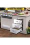 Stainless Steel Outdoor Kitchen Drawers, Flush Mount Built-in BBQ Drawer with Ventilation Panel - 3