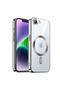 Case Compatible with Apple iPhone 16E Magsafe Luxury Electroplate Silver