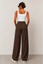 Women's Button Detailed High Waist Palazzo Trousers - 2