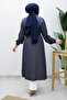 Workmanship Detailed Belted Waist Tunic Tsd260240 Dark Blue - 6