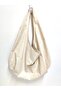 Cream Plain Tote Shoulder Bag