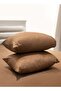 Single Striped Fitted Elastic Bedsheet with 1 Pillow Case 90 x 190 Coffee Brown - 4