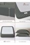Pure Combed Cotton Super King Fitted Sheet 200x200 cm Dark Grey, 400 Thread Count Cool Luxury Soft - 4