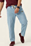 Men's Relaxed Fit Baggy Jean Trousers 1523 - Blue - 2