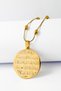 Gold Color Felak, Nas and Nazar Verse Written Spiritual Prayer Design Dorika Chain Stainless Steel Necklace - 2