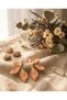 Leaf-Shaped Shiny Surface Earrings – Stylish Design Women's Earrings with Black and Powder Pink Color Options - 6