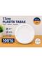 17 CM PLASTİK TABAK 100'LÜ