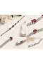 Steel Bracelet with Red Stone Detail - 2