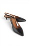 Harmony Genuine Leather Open-Back Heeled Shoes
