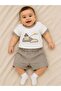Baby Boy Soft Textured T-Shirt-Shorts Two-Piece Set