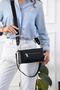 Women's Black Hand and Shoulder Bag Unprinted Imported Stylish - 3
