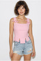 Women's Pink Rope Detailed Corset Woven Blouse 4218 60286375
