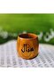 كوب خشبي 150ml مع كتابة الاسم عن طريق الحرق - 2