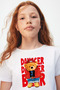 Teddy Bear Printed 100% Cotton Danger Bear Patterned Children's T-Shirt - 3