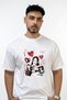 Blackpink Jennie Design Printed Oversize White T-Shirt