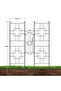Black Metal Garden Trellis– Rustproof Large Arch Trellis for Climbing Roses, Vegetables, Vines & Flowers – Outdoor Plant Support & Privacy Screen, 2 Sets - 5