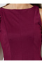Burgundy Seam Detail Peplum Top - 4