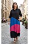 Black Shirt Collar Pocket Detail Plus Size Women's Dress