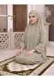 Women's Prayer Gown - Two-Piece Flower-Patterned Seasonal Sweat-Proof Jersey Fabric - Comfortable Fit - 7