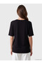 Original Oval Collar Patterned Women's T-Shirt - 4