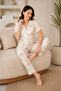 Mirano 4857 Digital Printing Fabric Buttoned Short Sleeve Women's Pajama Set - 2