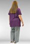 58507 large size collar Piped jersey t-shirt - plum - 5