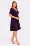 Women's Plus Size Purple, Knitted Viscose Fabric, Cup Detailed Dress 65N39569 - 5