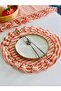 2 Pcs Orange Striped Ruffled Round American Serving Dish