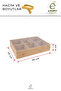 Wooden Lid Multi-Compartment Breakfast Serving Box Stylish Table Organizer Service Organizer - 3