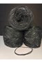 Black Mercerized Viscose, Silver Insect Yarn (6 Layers of Winding) (Summer, Seasonal) Knitting Yarn 200Gr - 2