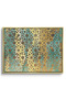 Gold Teal Pattern Islamic Wall Art | Framed Canvas Print with Gold Foil Embossed | Luxury Modern Decor for Living Room, Bedroom, Office & Gift - 2