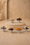 4-Piece Silver Presentation Bowl with Spike Pattern - Chocolate Delight Bowl for Coffee Sides and Treats - 5