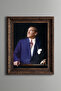 Mustafa Kemal Atatürk - Vintage Patterned Painting - Thick Model
