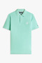 Men's Logo Buttoned 100% Cotton Arctic Aqua Polo Neck T-Shirt - 4