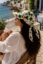 Women's Safari Tie-Back Hair Bandana, Visor Hat, Trendy Summer Beach Bandana - 2