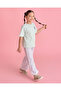 Girls Ecru Wide Leg Track Pants - 5
