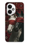 Honor 400 Compatible Transparent Phone Case with Carpet Background and Horse Artistic Pattern