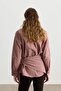 Red Scarf Detail Pinted Shirt - 6