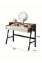 Modern Bedroom Minimalist Style Dressing Table with LED Mirror 2 UK Plug+2 USB Dressing Table With Drawers Vanity Table Beautiful Makeup Table - 4