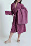Partial Velvet 3 Piece Bathrobe Set - Bathrobe + Head Towel + Washcloth |   High Water Absorption |   Soft Textured - 2