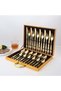 24-Piece Stainless Steel Cutlery Set Kitchen Utensil Set Western Cutlery With Textured Surface - 5