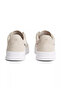 Men's Monogram Logo Patterned Low-Top Comfortable Sole Beige Sneaker - 4